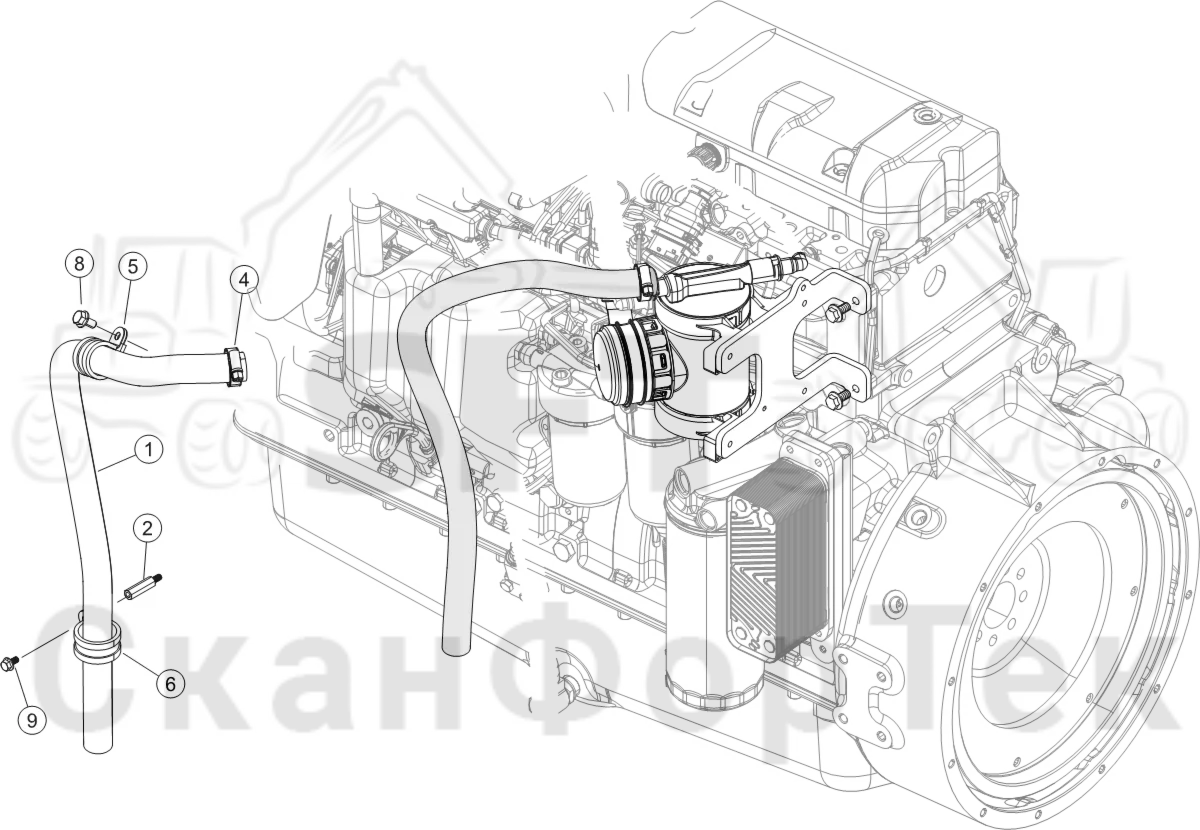 Схема: Сапун картера