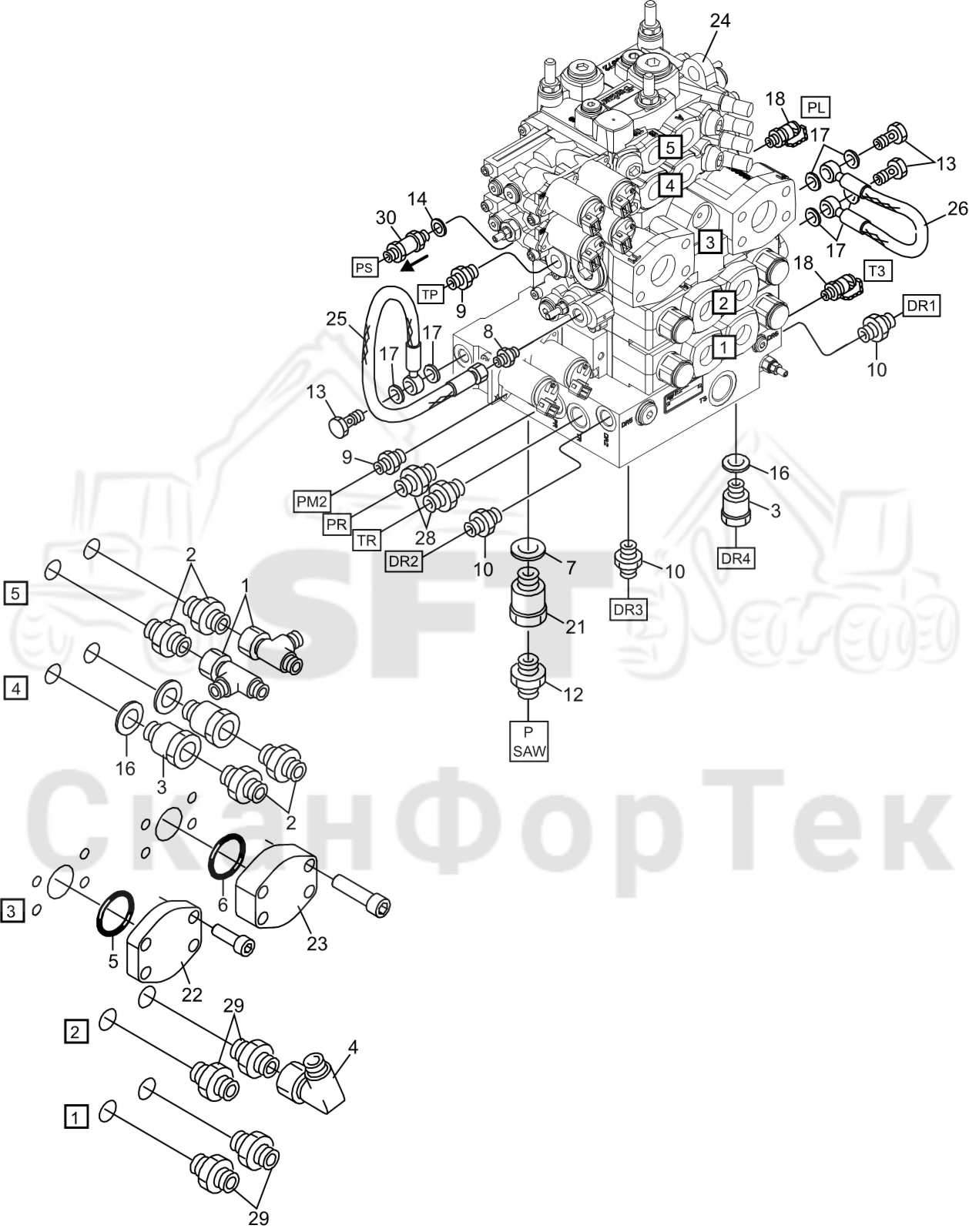 Схема: Узел клапана