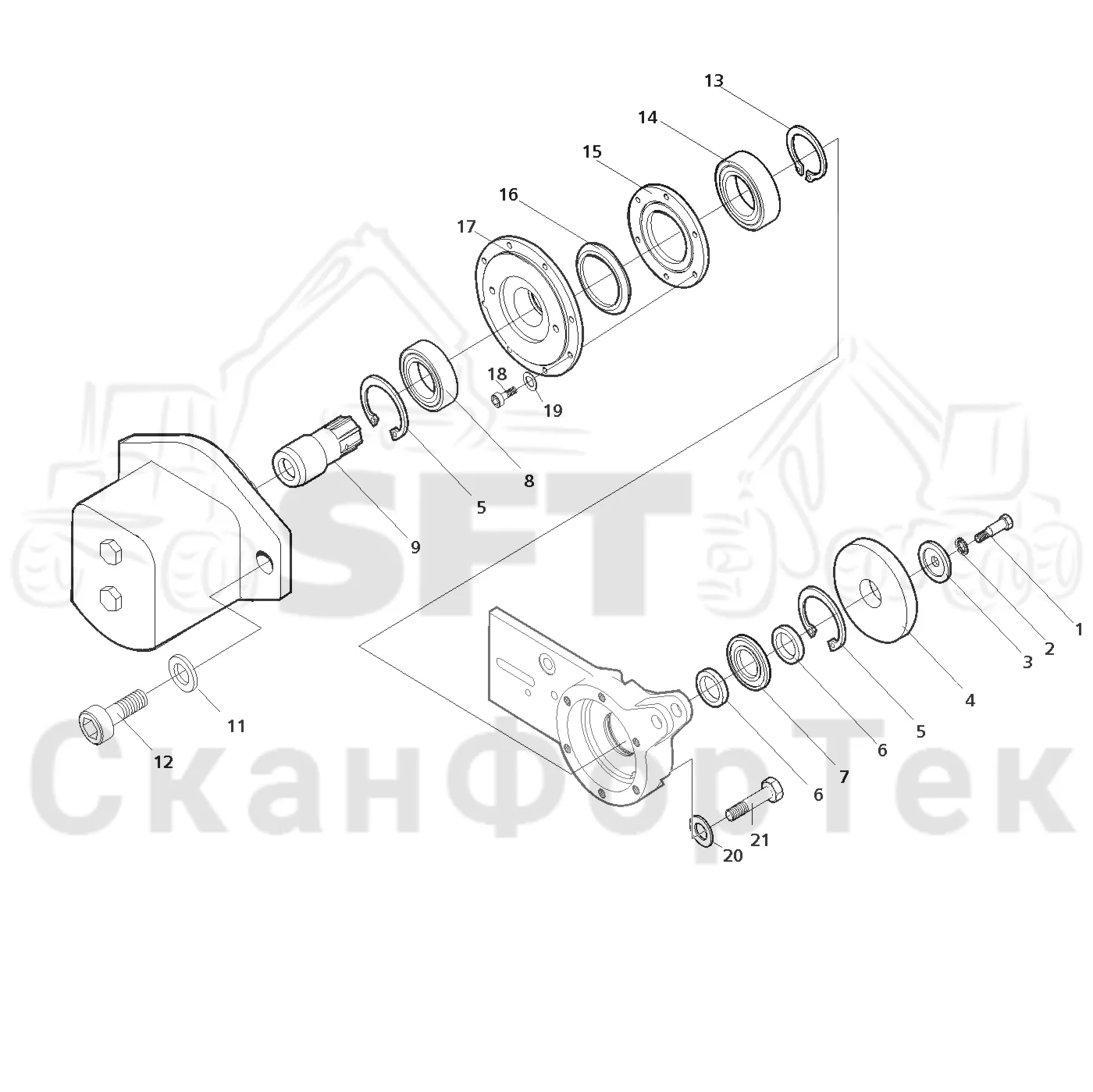 Схема: Cutting unit topsaw