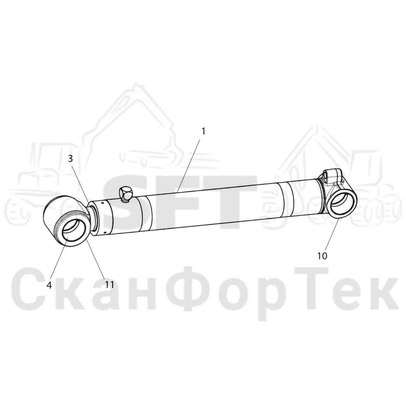 Схема: Поднимающий цилиндр 9410013221-