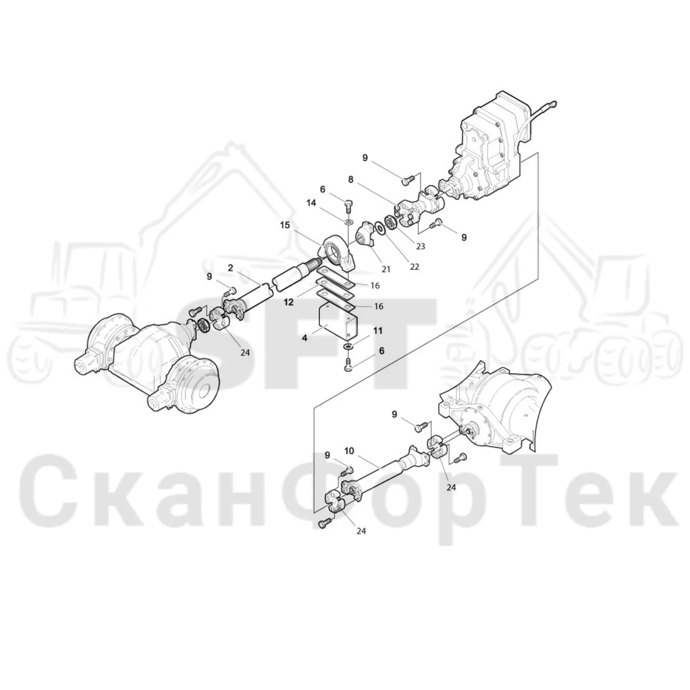 Схема: Силовая трансмиссия