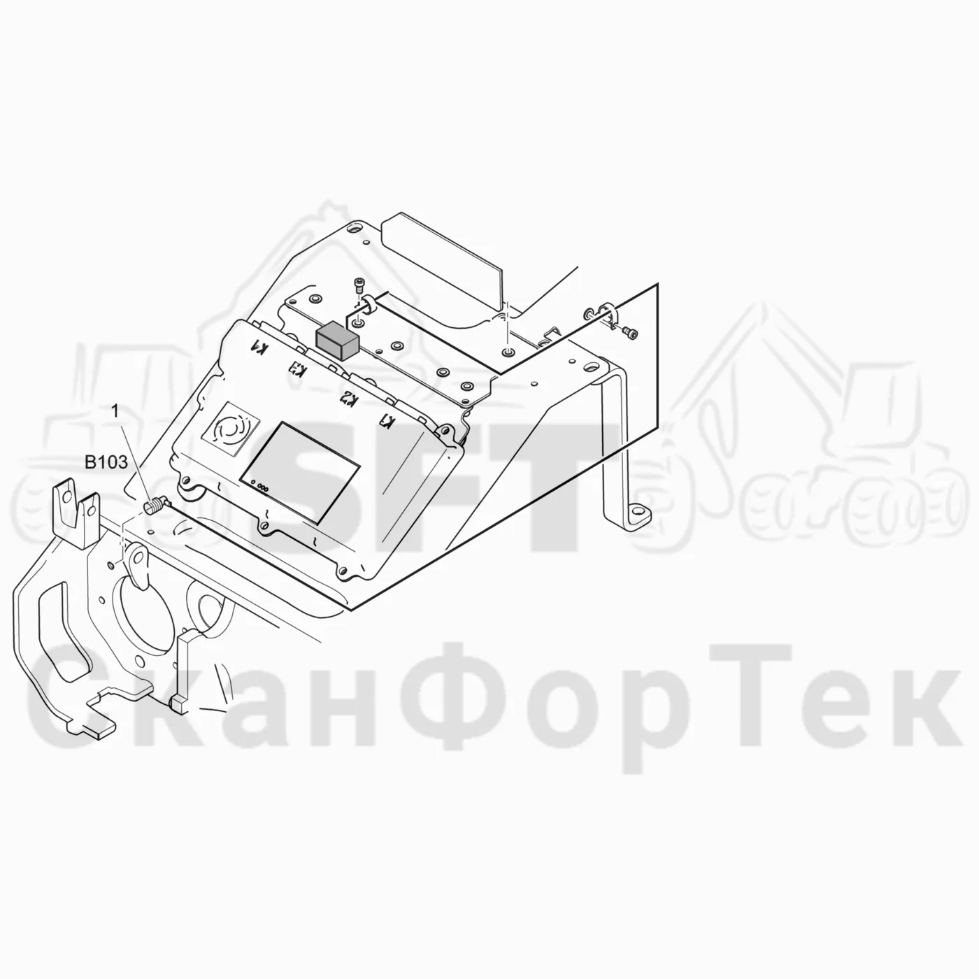Схема: Cutting unit electrics topsaw