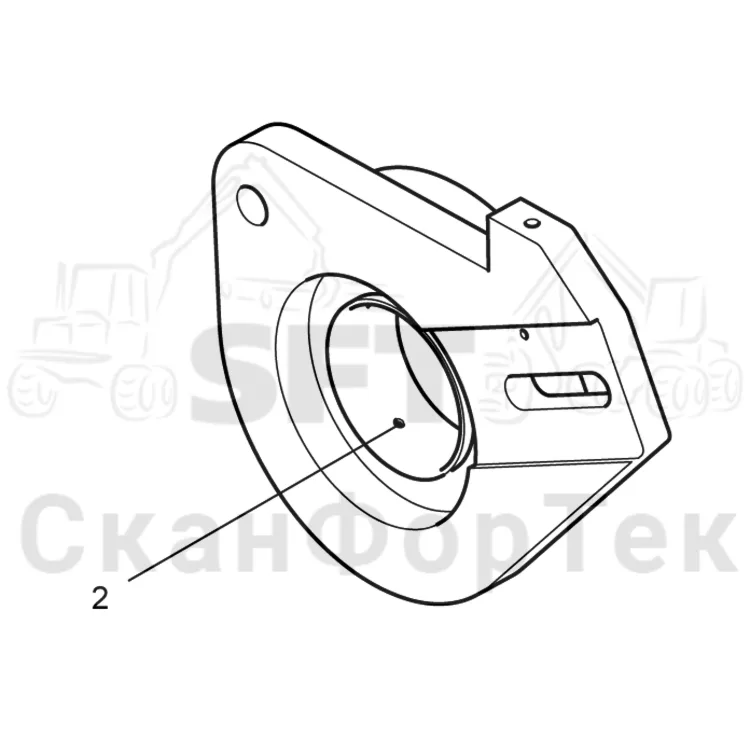 Схема: Cutting unit topsaw · Опора стержня пилы