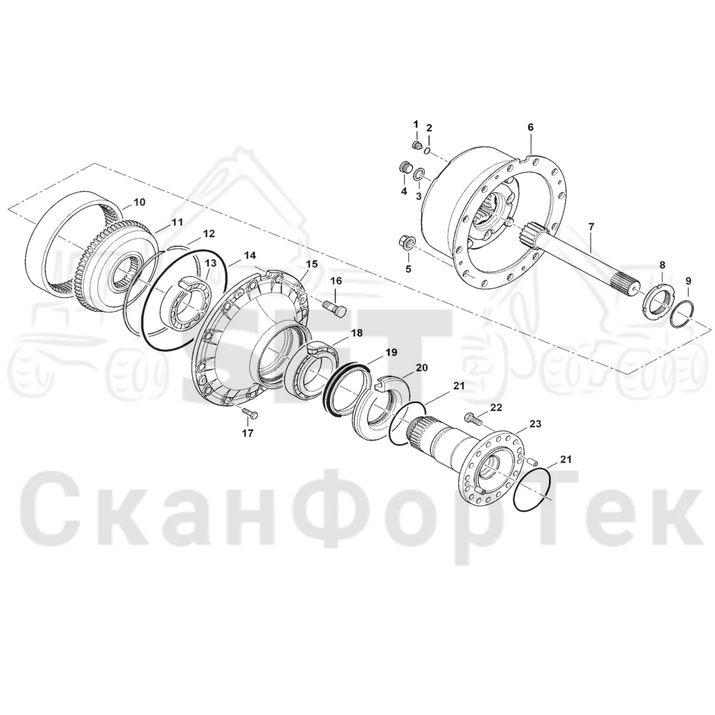 Схема: Ступица колеса