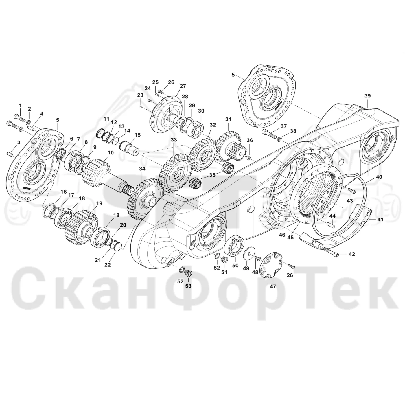 Схема: Корпус каретки