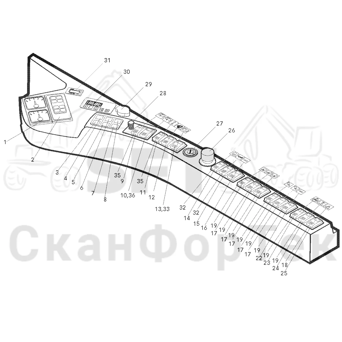 Схема: Приборная панель
