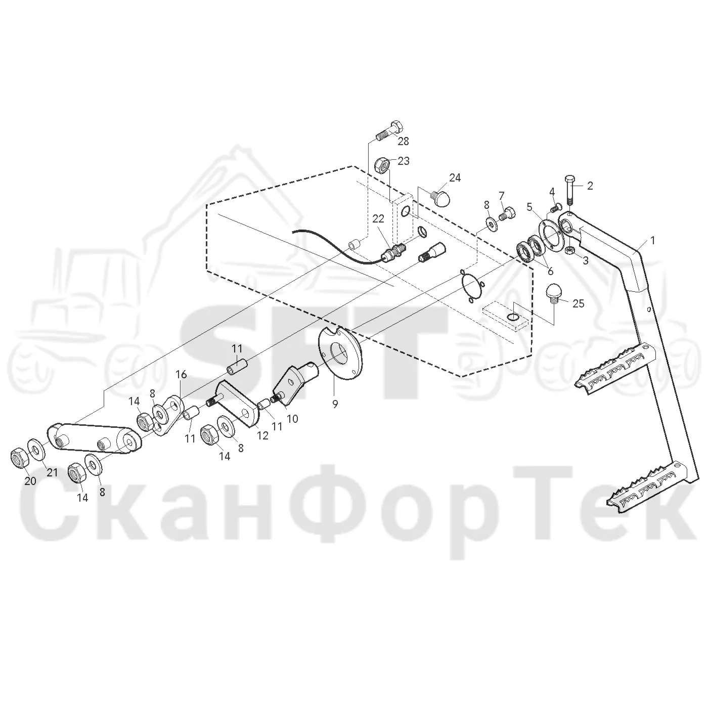 Схема: Ступень передняя