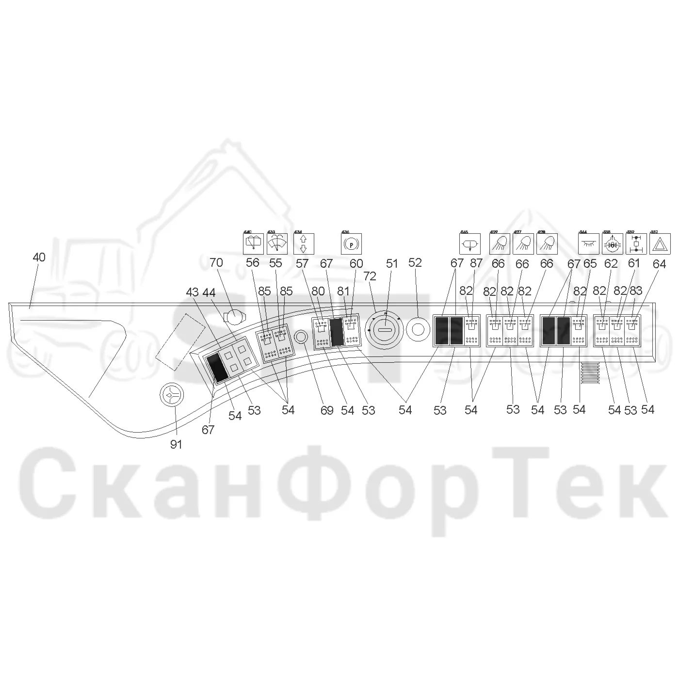 Схема: Приборная панель
