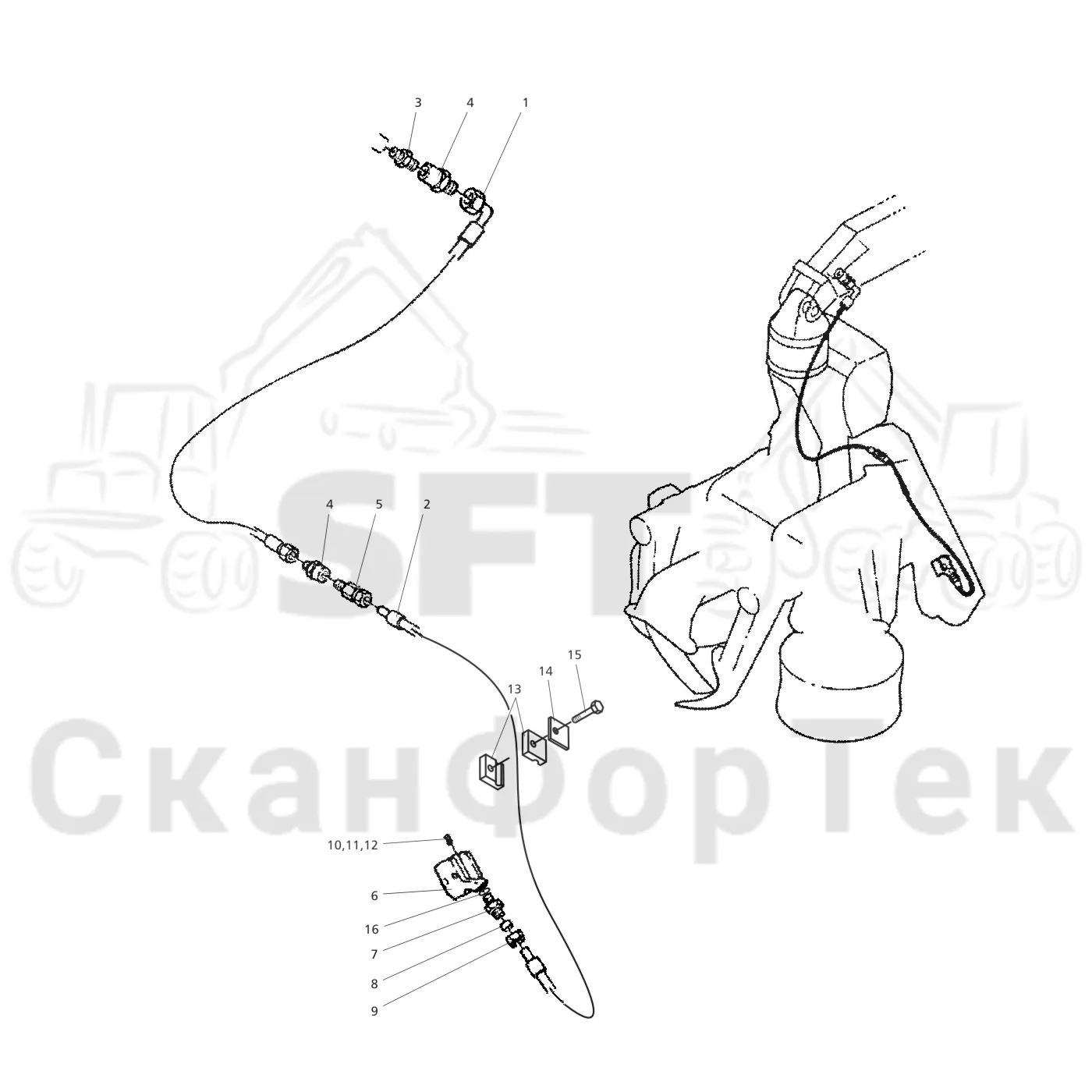 Схема: Оборудование для корчевки пней CRH