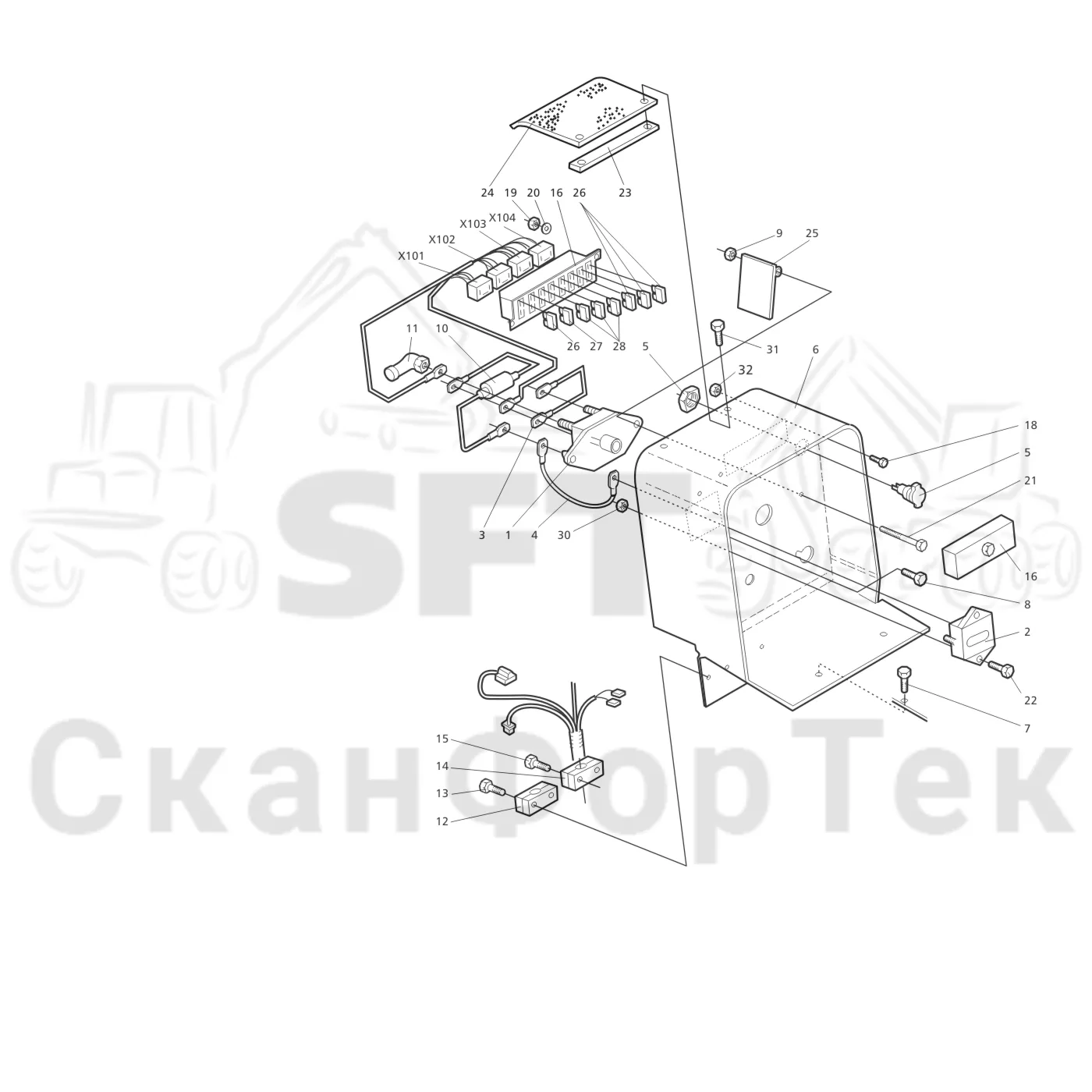 Схема: Разъединитель аккумуляторной батареи