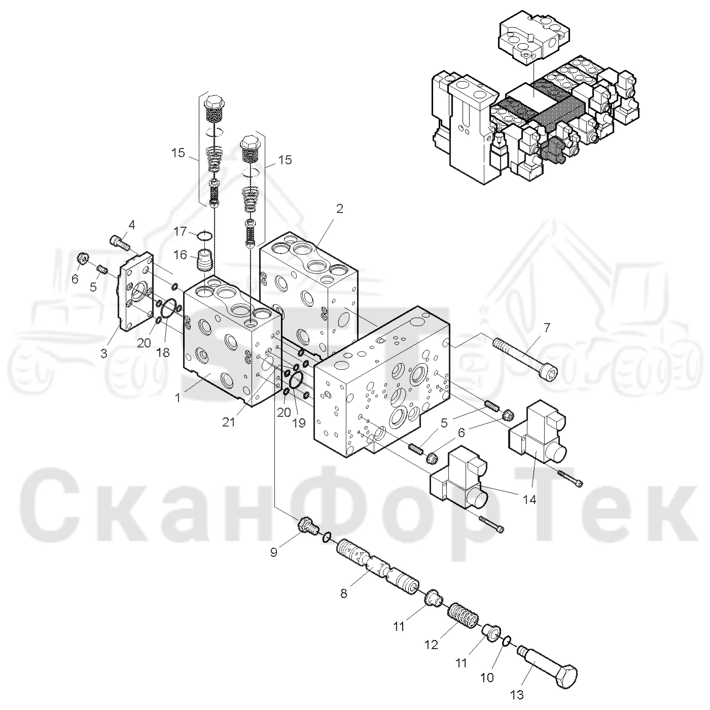 Схема: Valve section feeding  -11290