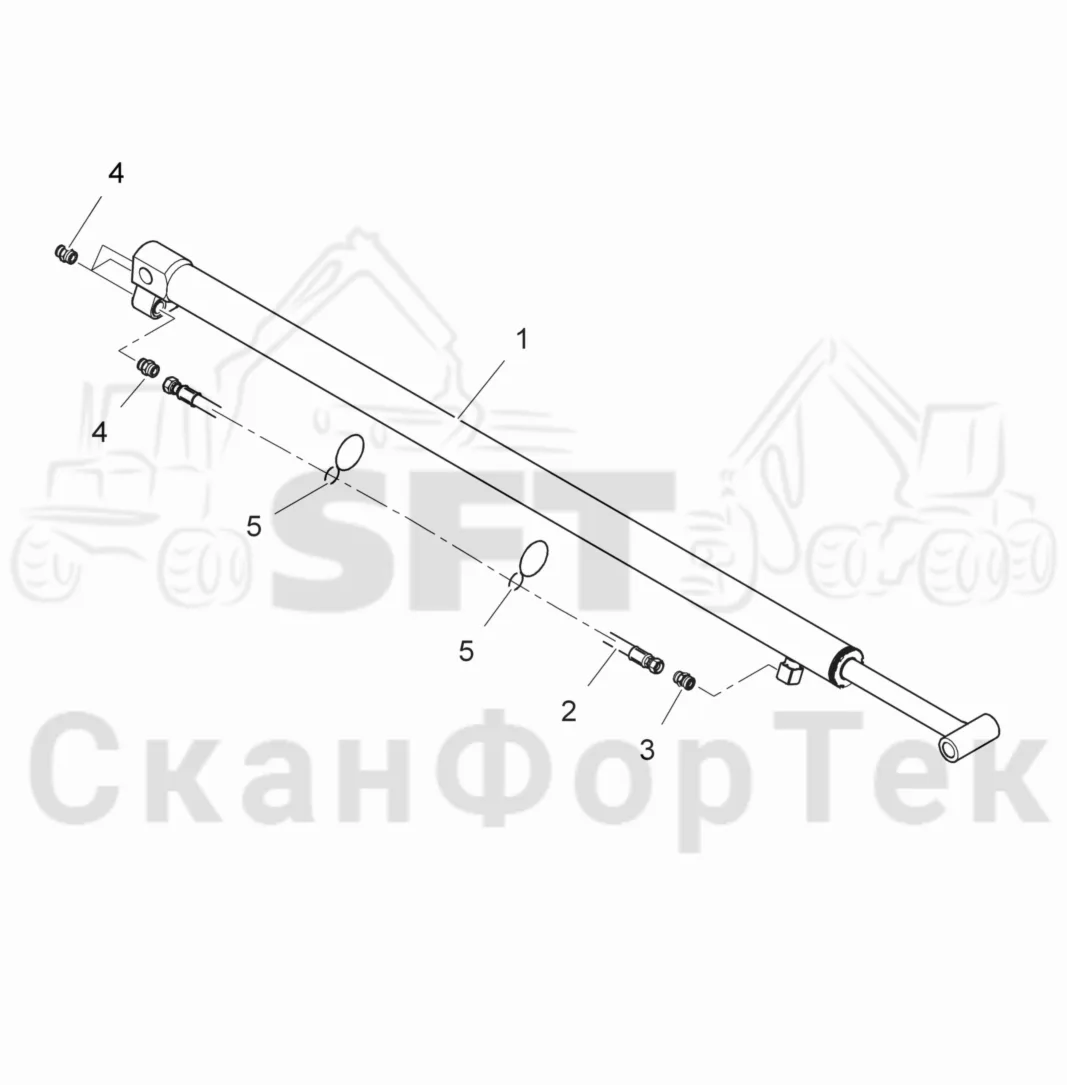 Схема: Телескопический цилиндр
