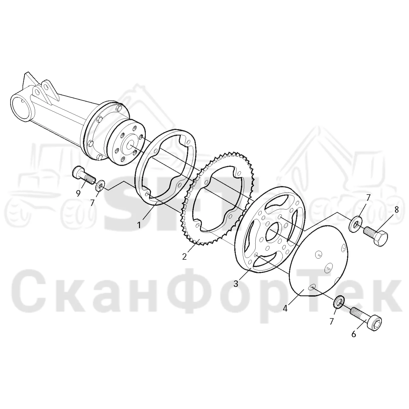 Схема: Мерный ролик 6mm -  47 Зубья