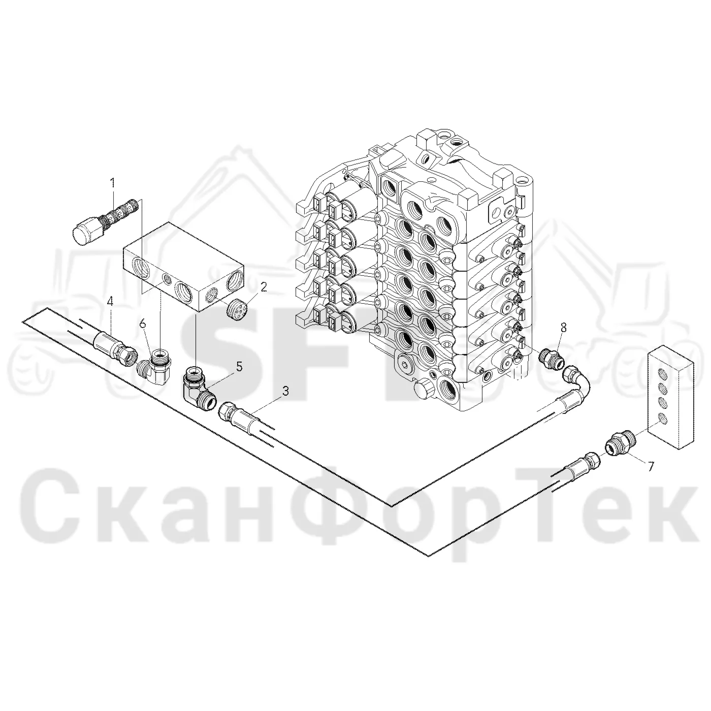 Схема: Опускание резки