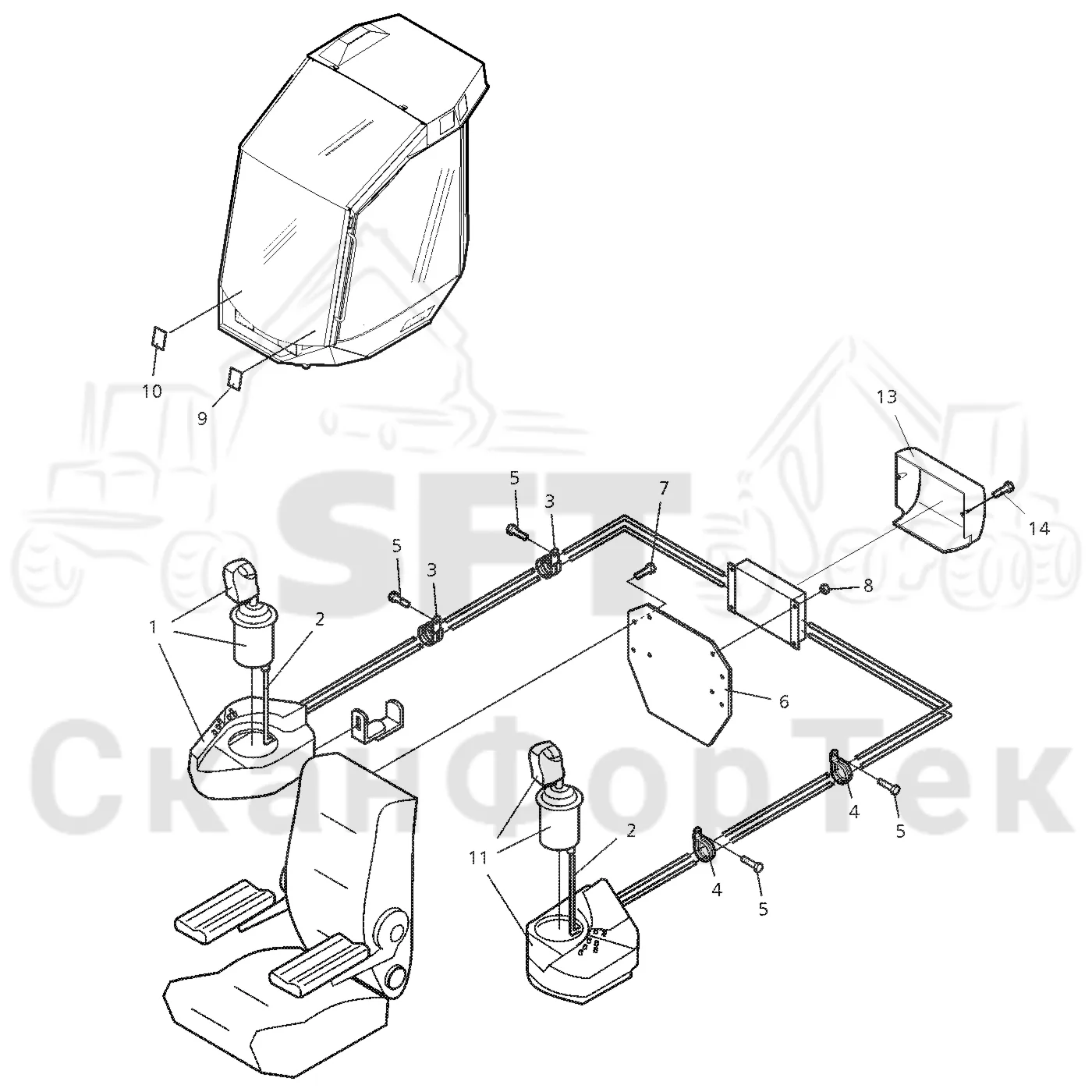 Схема: Mini joystick 1600 crane
