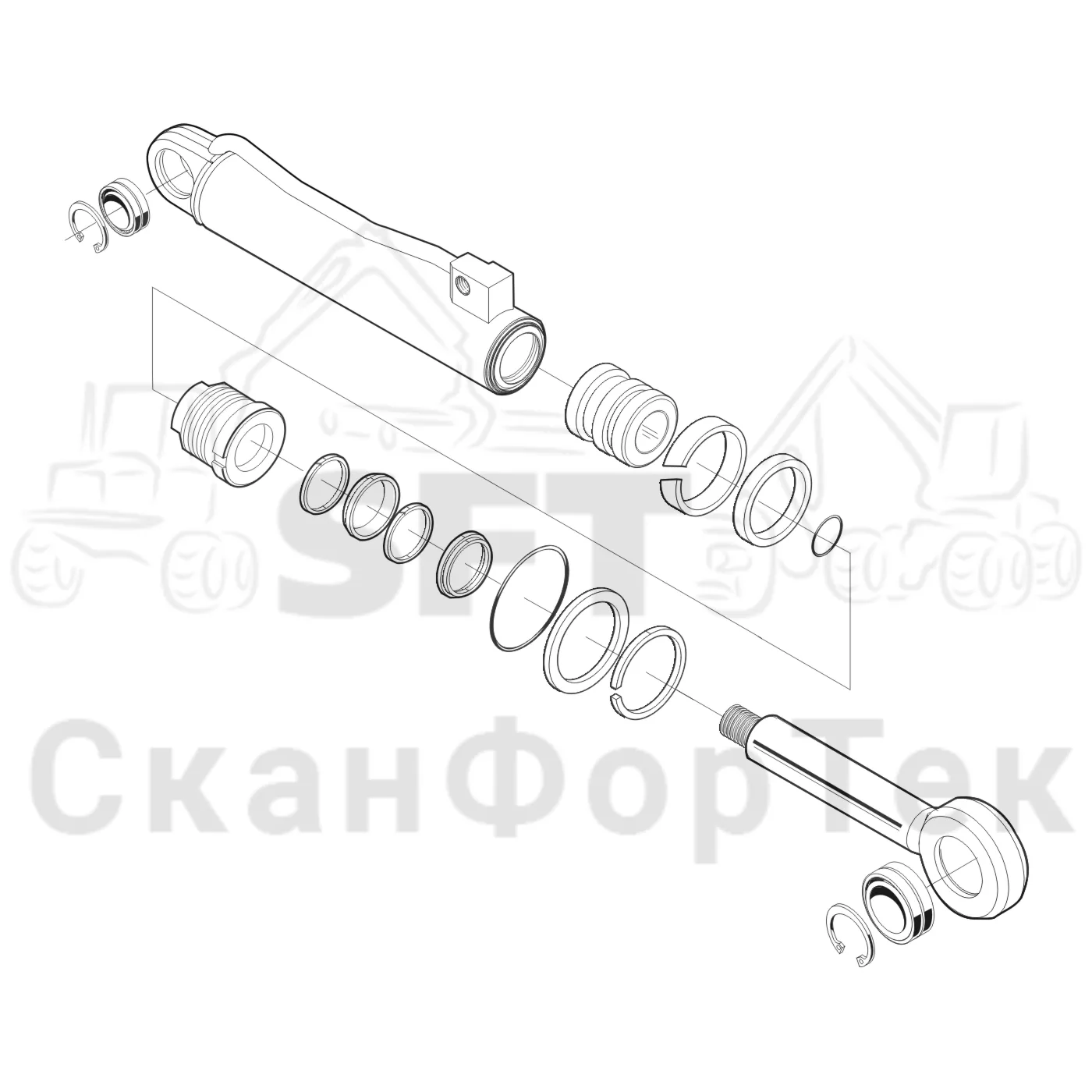 Схема: Запасные части цилиндра