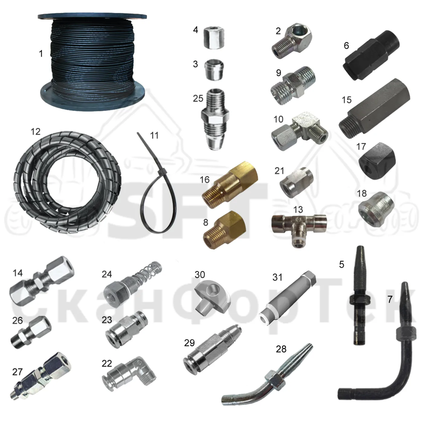 Схема: Центральная смазка 8950022431- · Lincoln parts