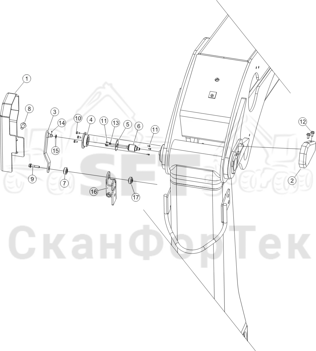 Схема: Основная стрела/Smart Crane Датчик
