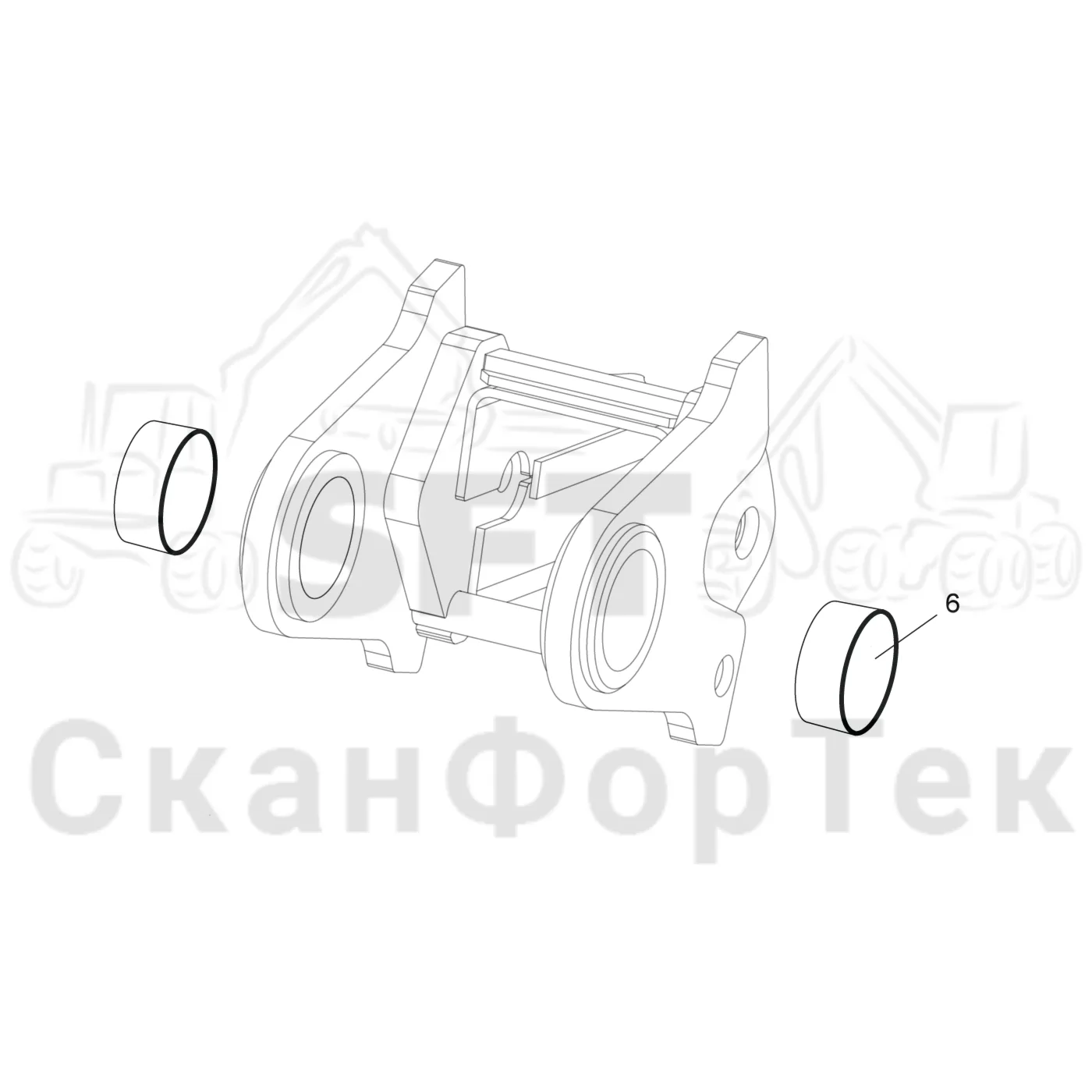 Схема: Телескопическая стрела · Втулка