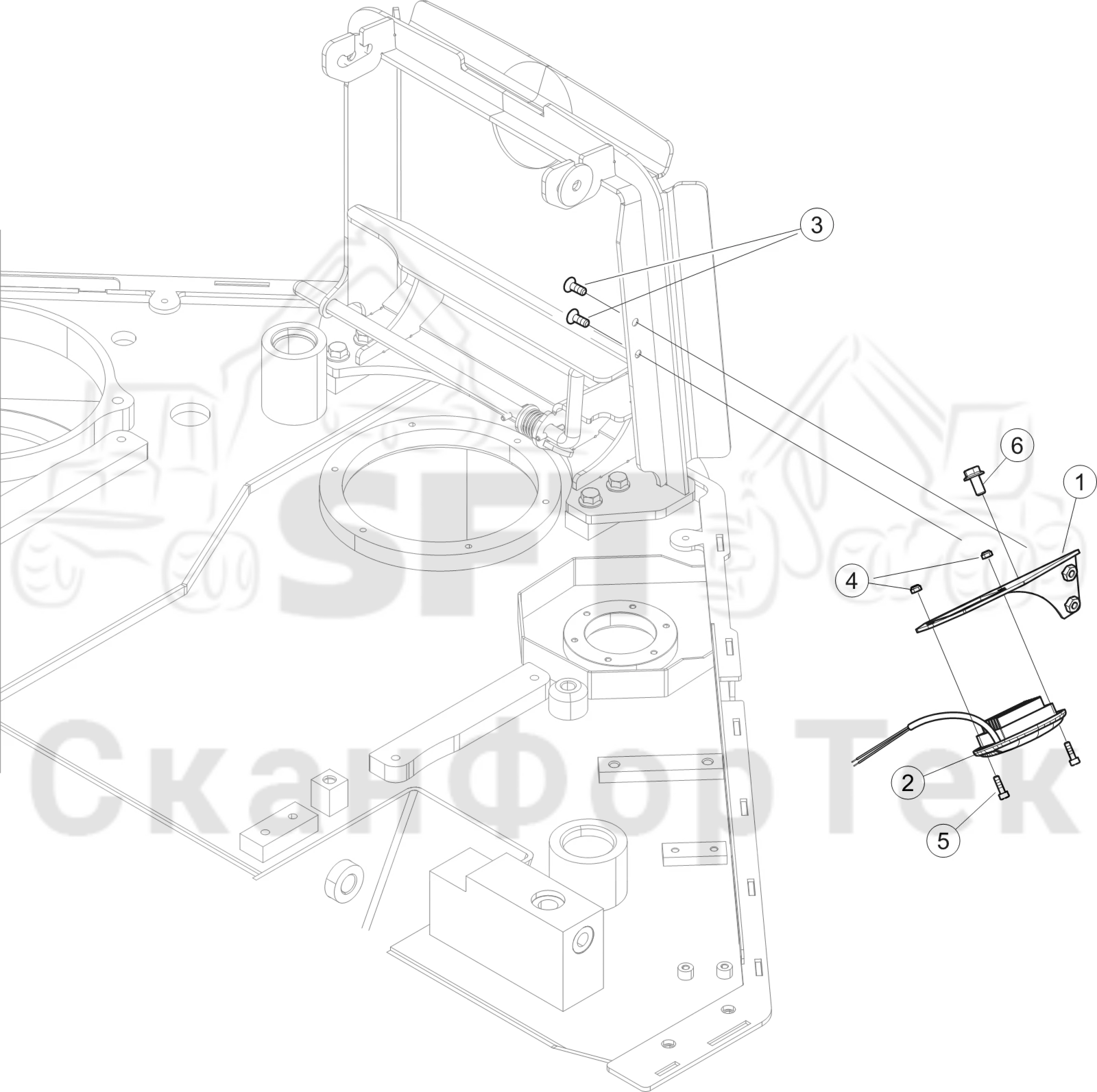 Схема: Сервисное освещение