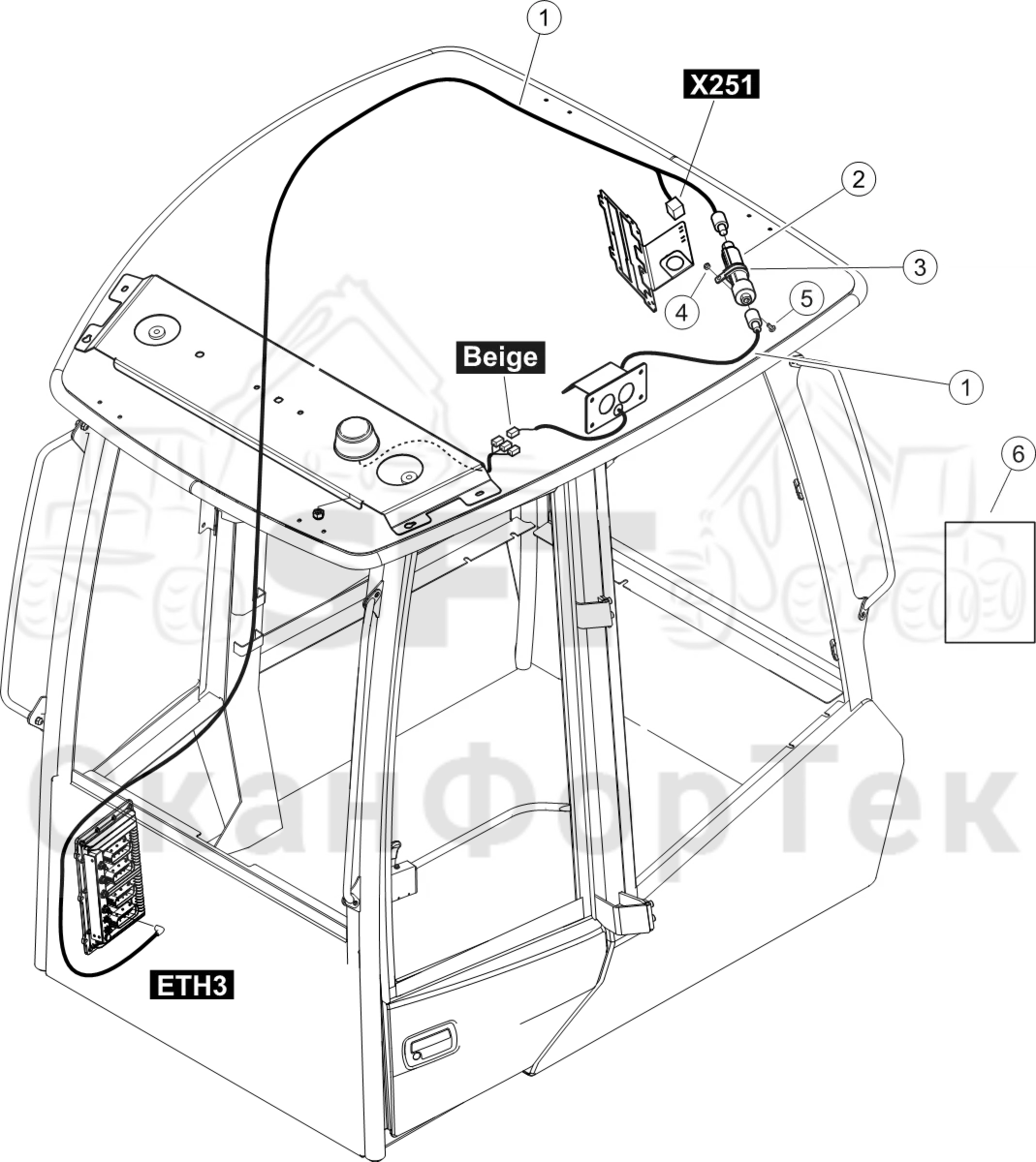 Схема: Электрооборудование MaxiFleet 3G/4G 8950022960-