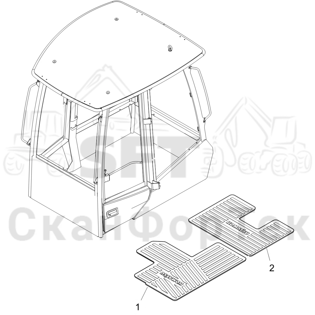Схема: Напольный коврик