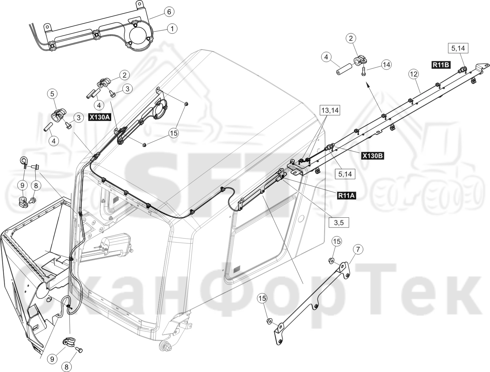 Схема: Комплект электрооборудования пожаротушения  8251000445-
