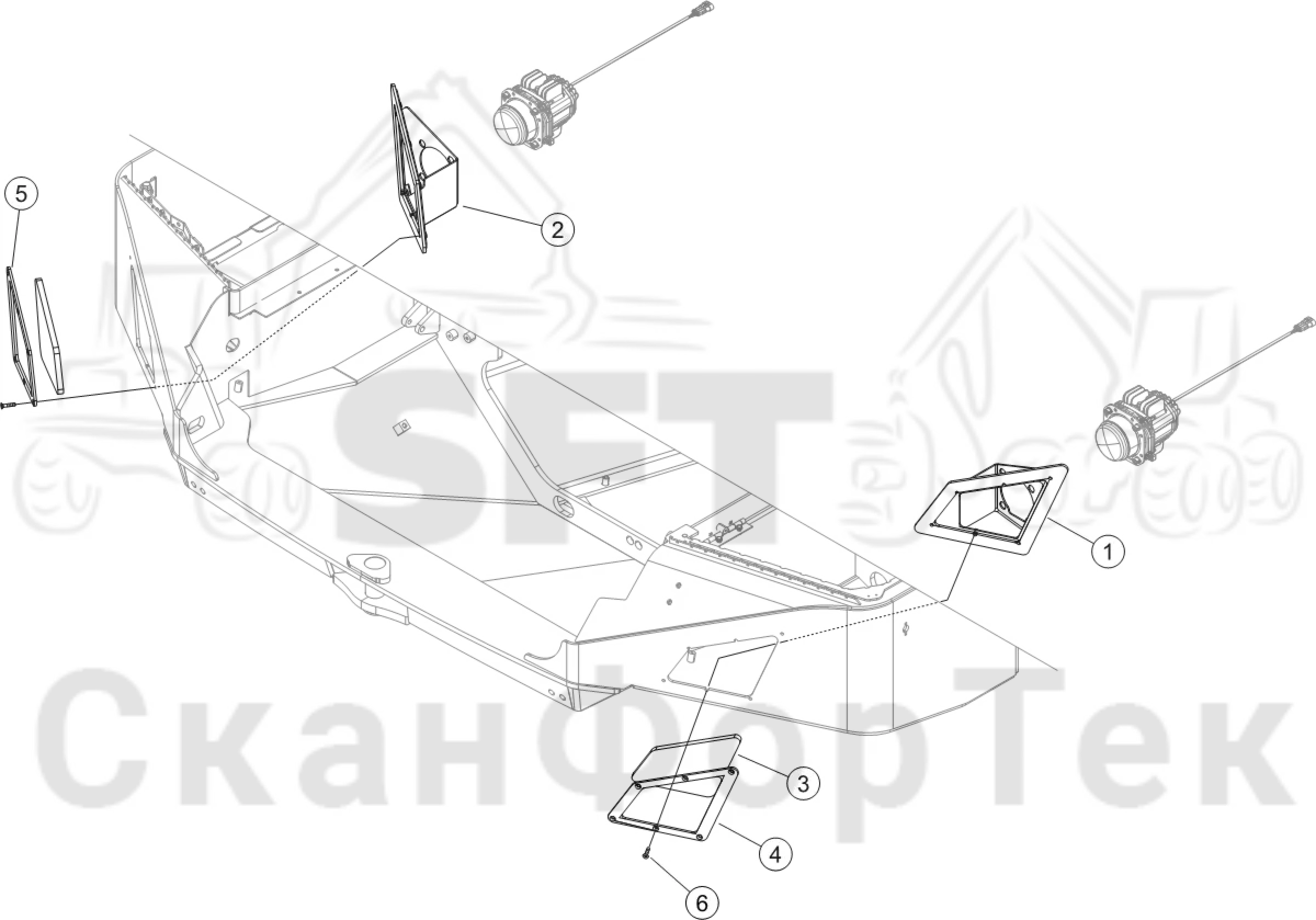 Схема: Фара передняя · Фиксатор