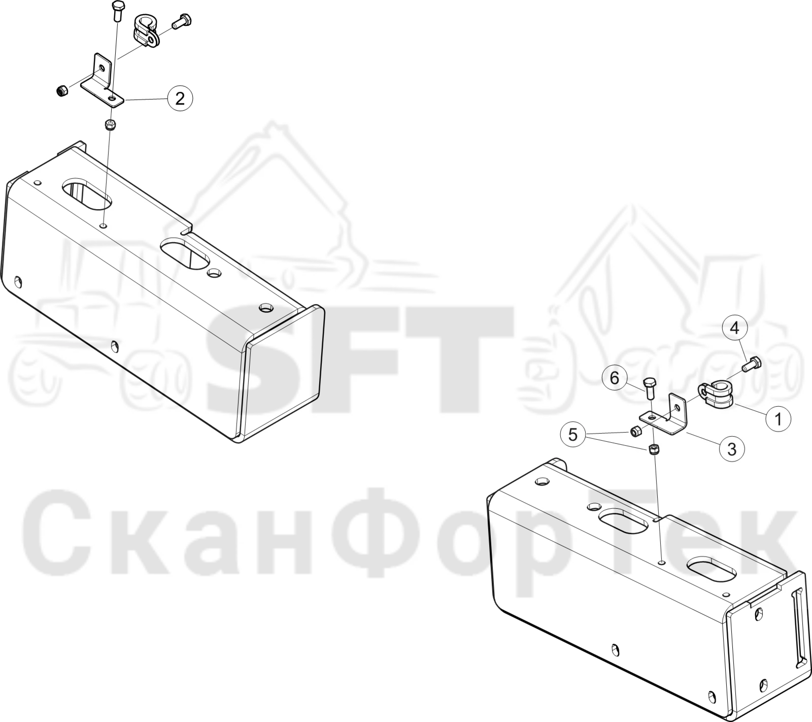Схема: Комплект кабелей задний  8750011831-