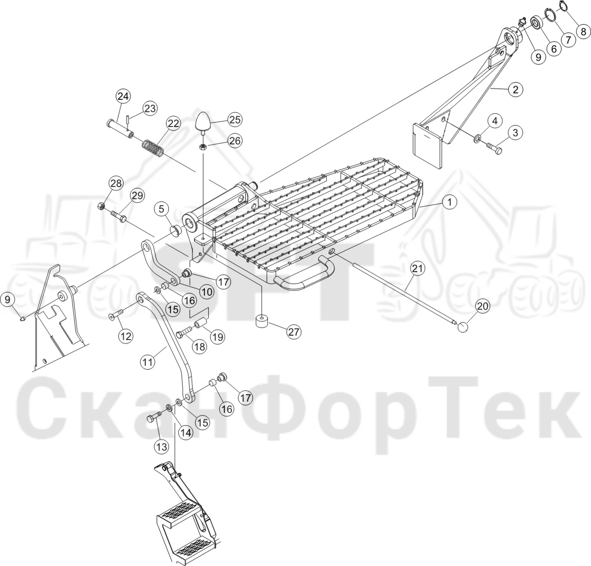 Схема: Платформа гидравлическая