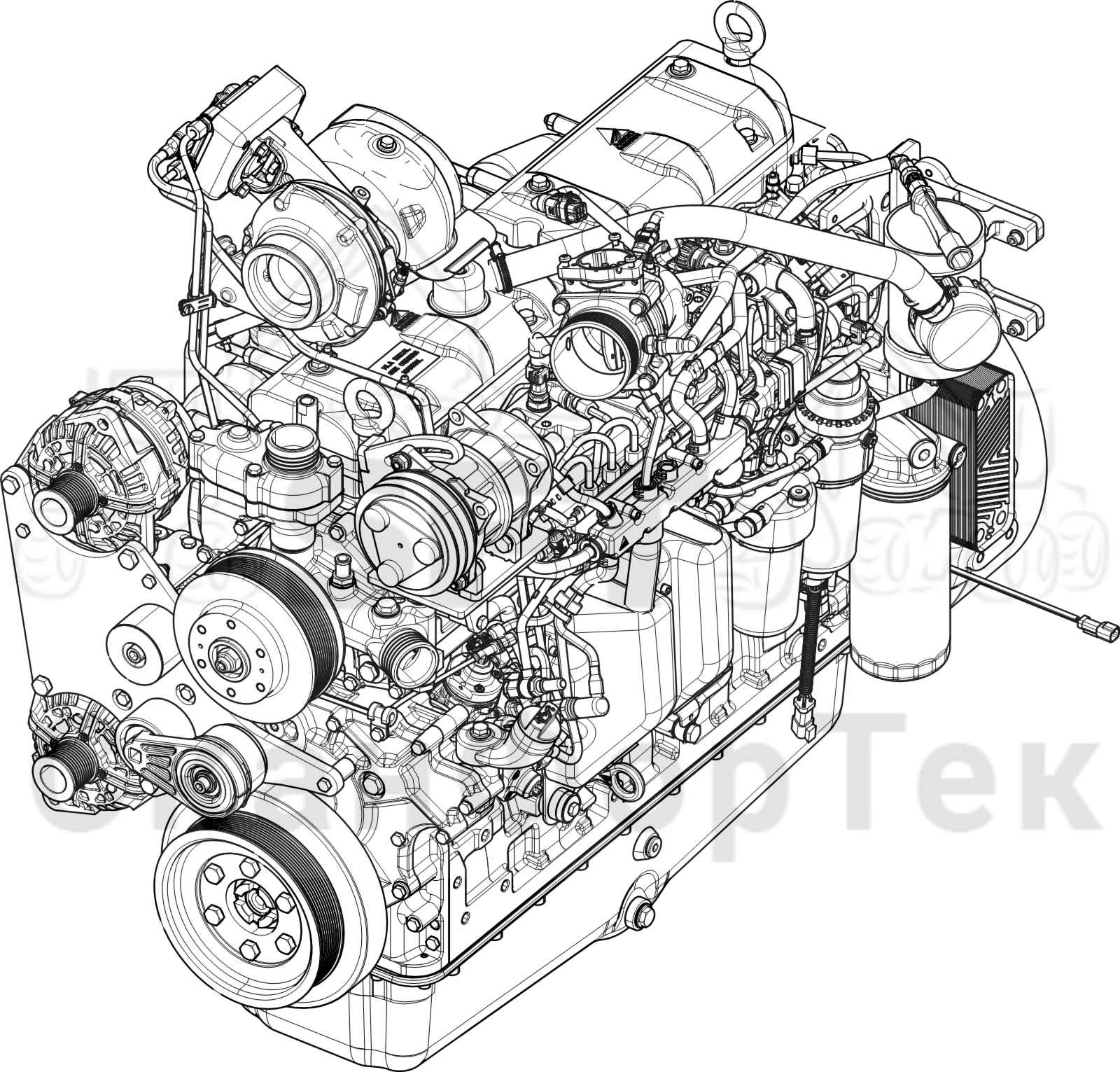 Схема: Двигатель  8251000455-