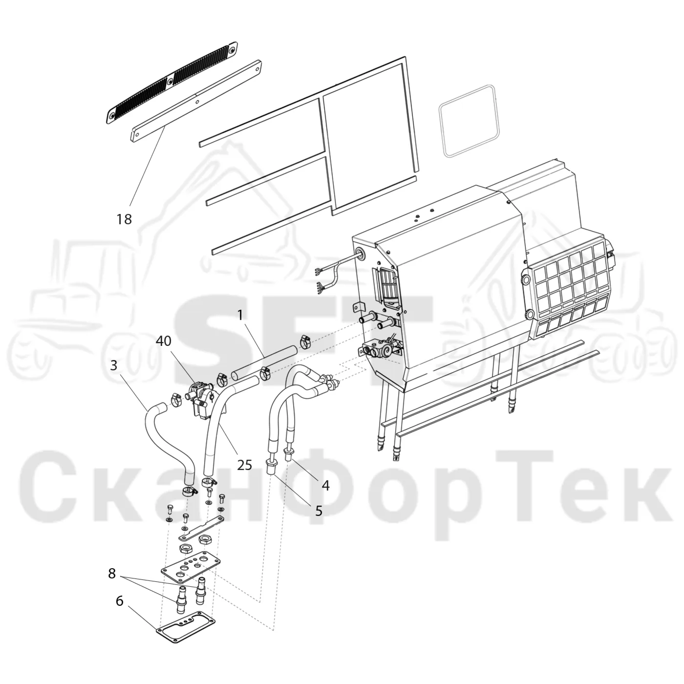 Схема: AC-Heater Installation