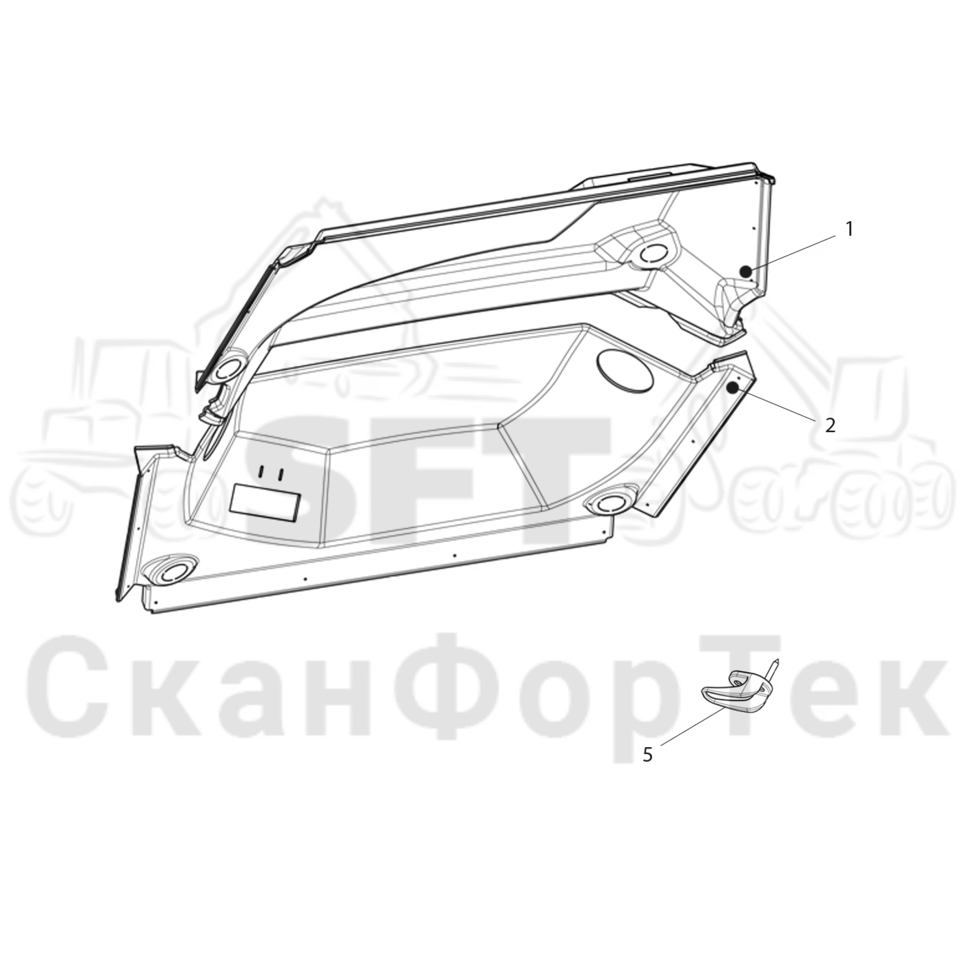 Схема: Элементы монтажа панели
