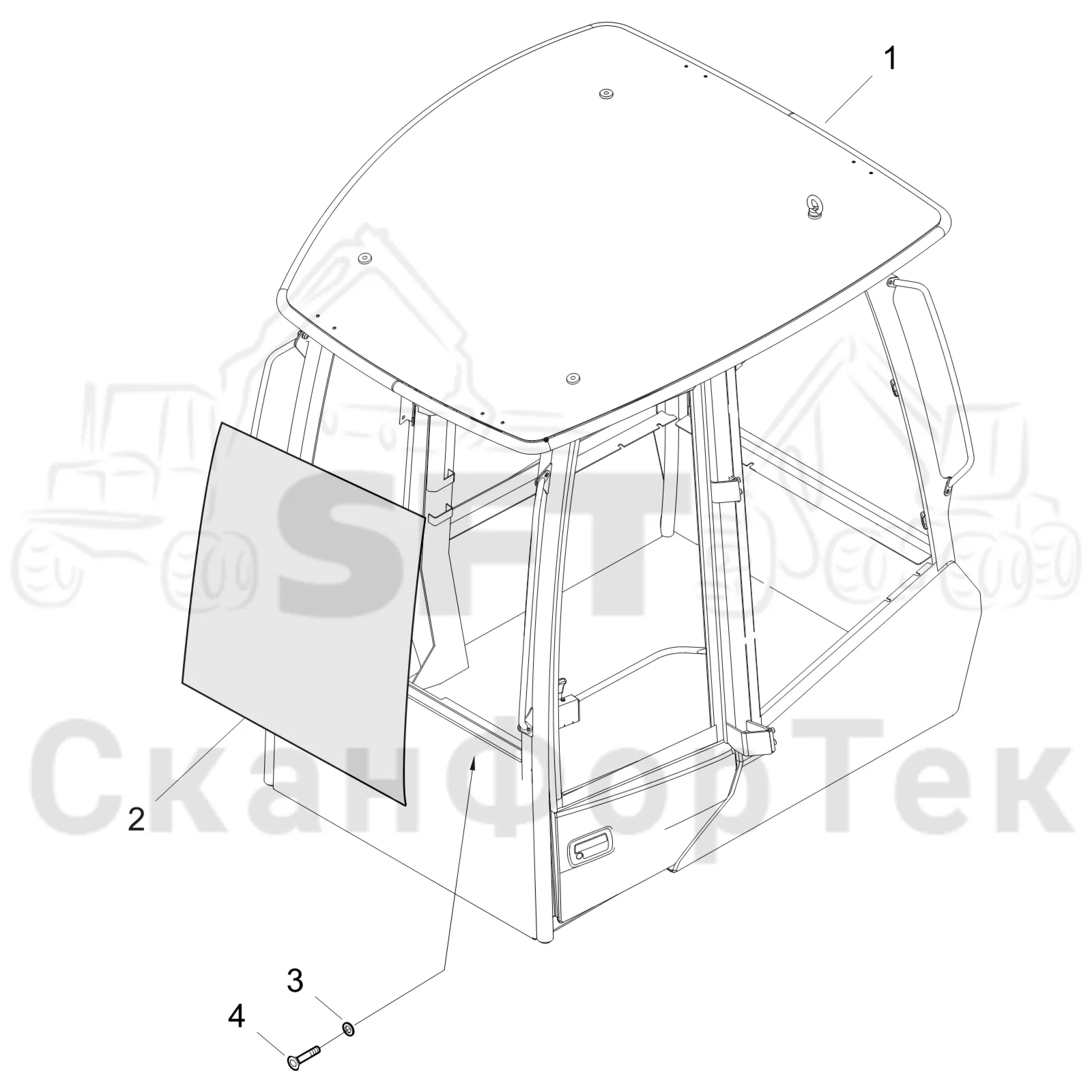 Схема: Кабина WCB  8350000291-
