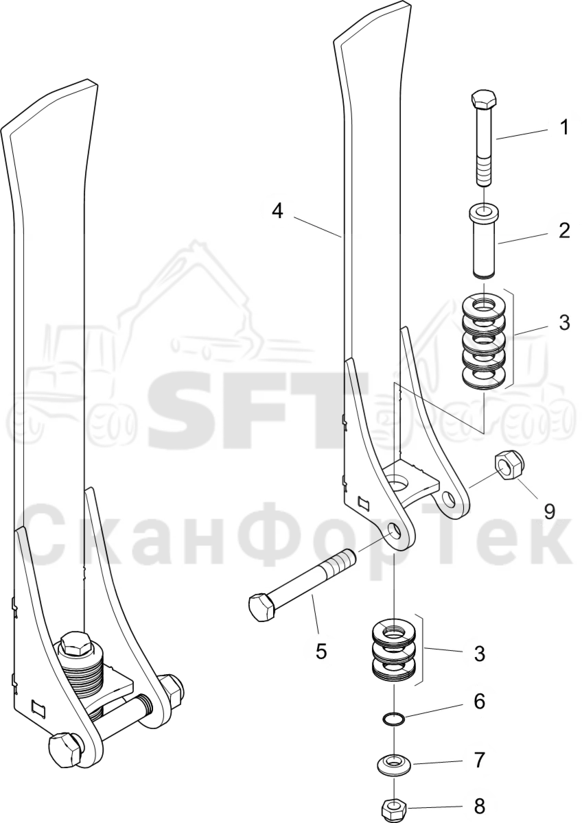 Схема: Разделительные стойки