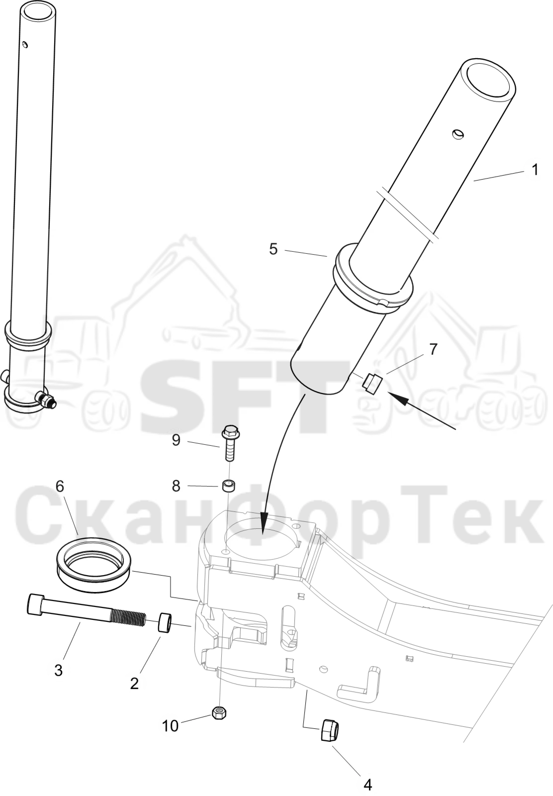Схема: Опора 2°  8450001051-