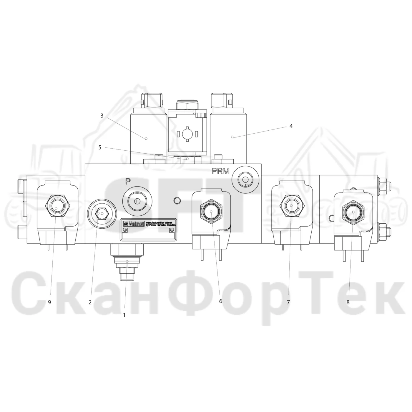 Схема: Клапан обслуживания 8900031081-