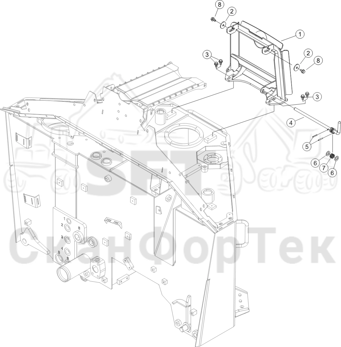 Схема: Кронштейн шланга