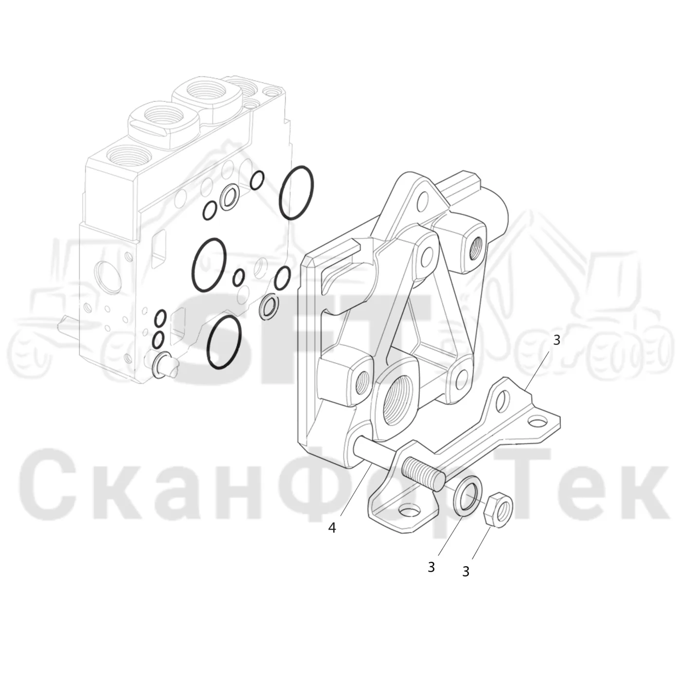 Схема: Торцевая плата K170