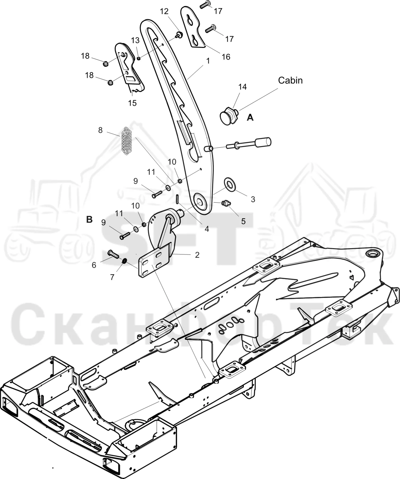 Схема: Locking lever 6WD 8550011071-