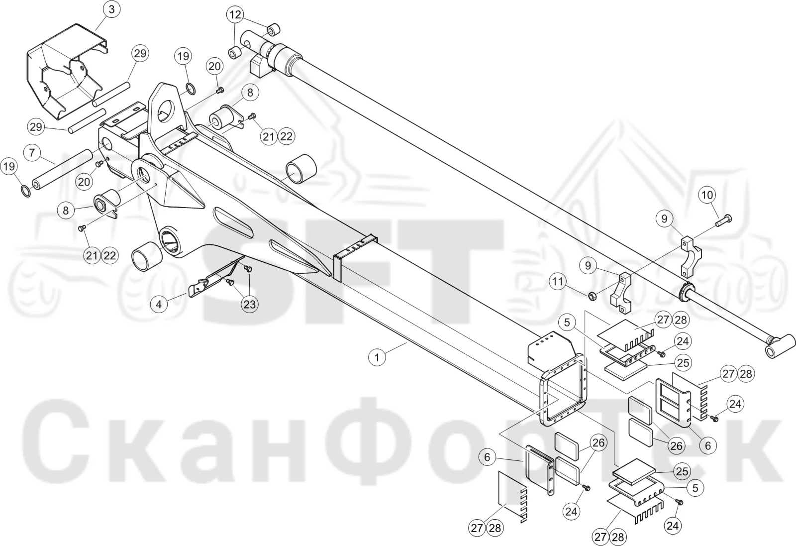 Схема: Стрела, наружная/Smart Crane 8550033631-