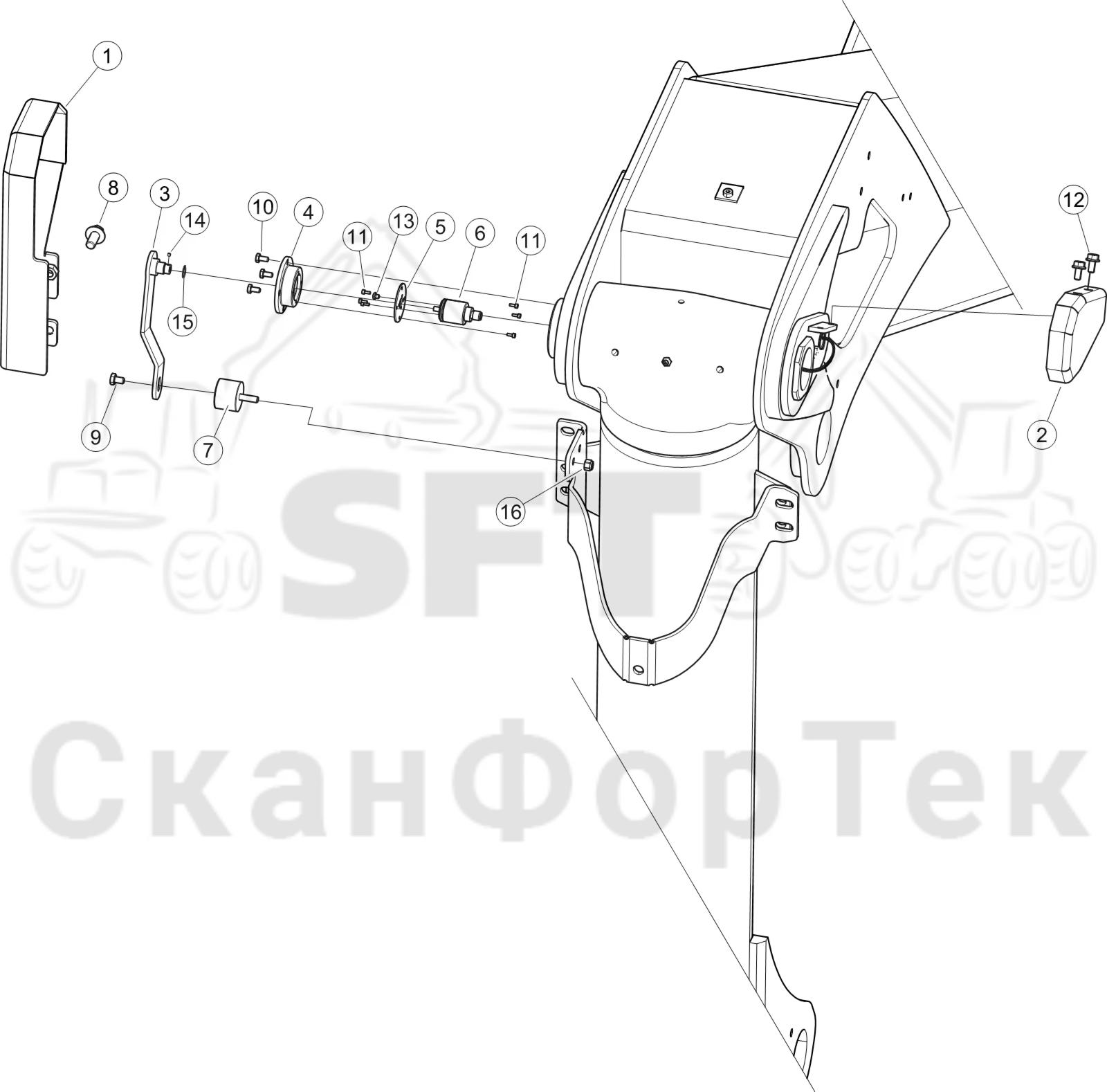 Схема: Основная стрела/Smart Crane Датчик