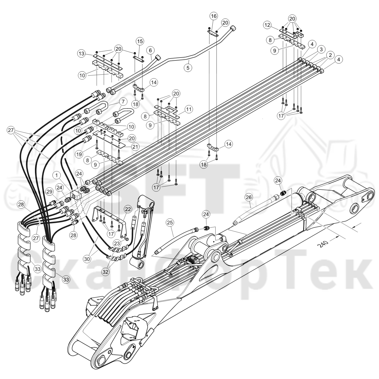 Схема: Трубы и шланги/Smart Crane 8550034190-