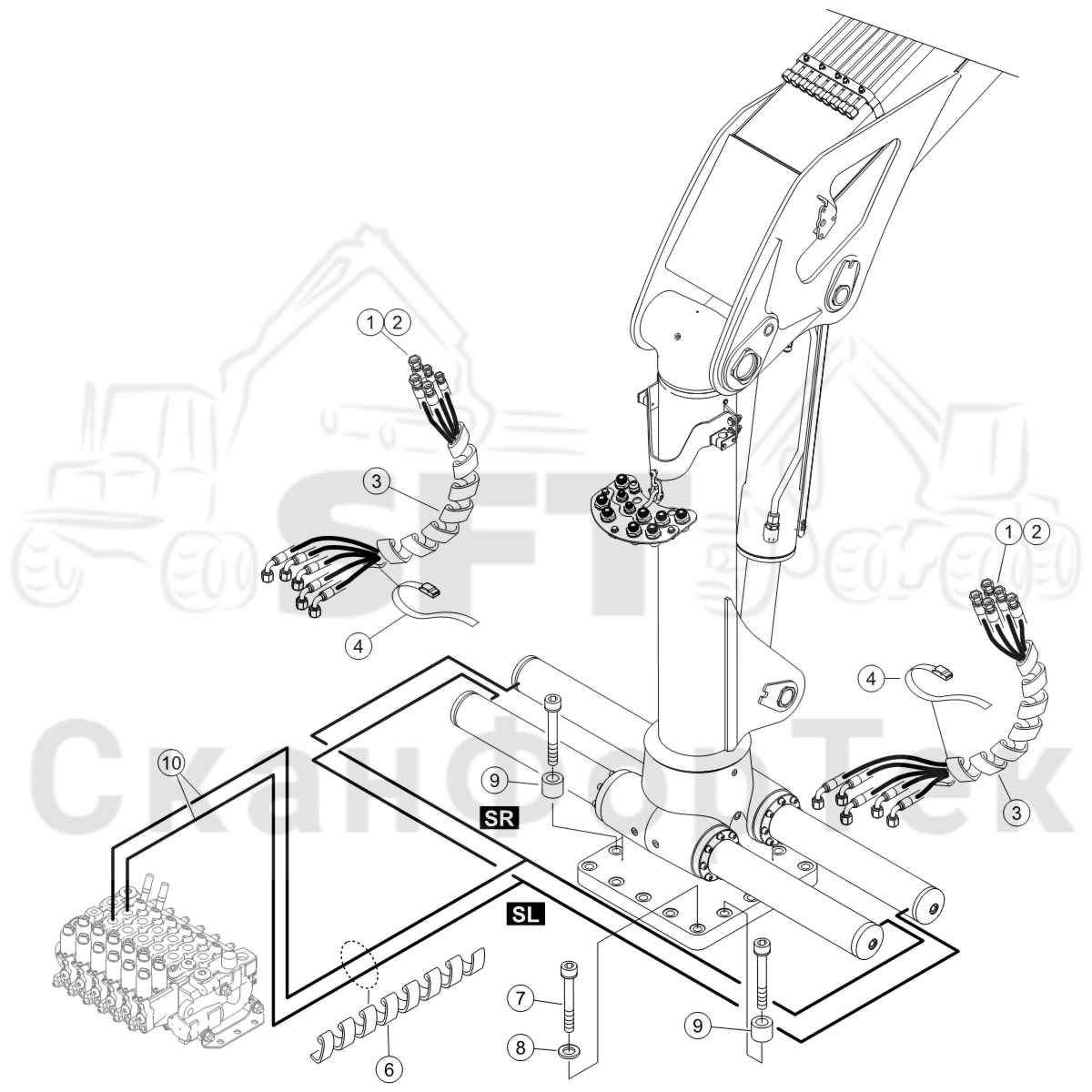 Схема: Подвод шланга 8750011611-