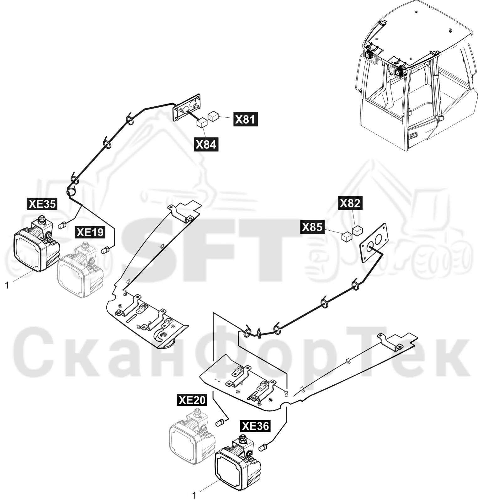 Схема: Рабочие лампы LED