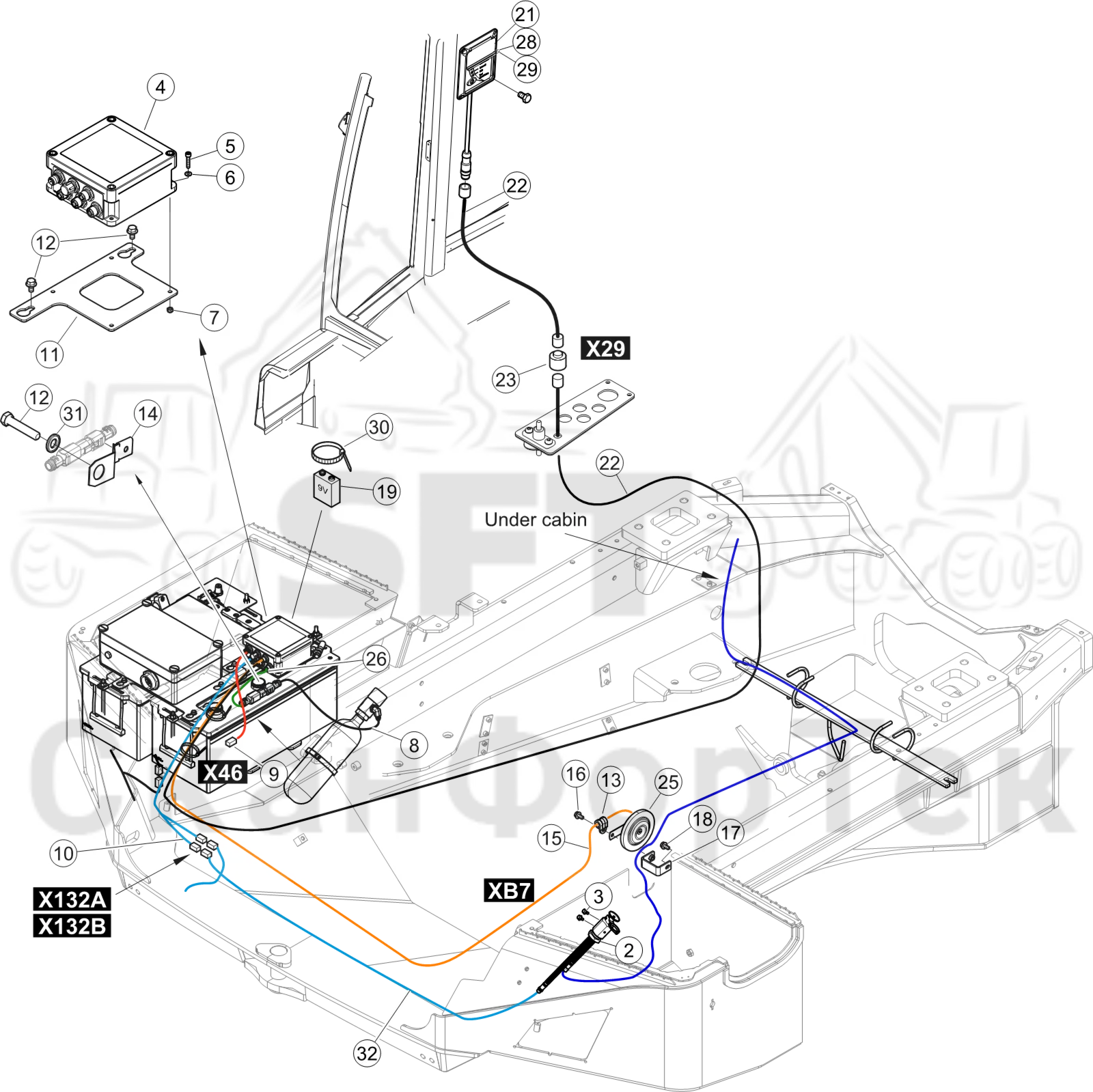 Схема: Комплект электрооборудования пожаротушения  8950023401-