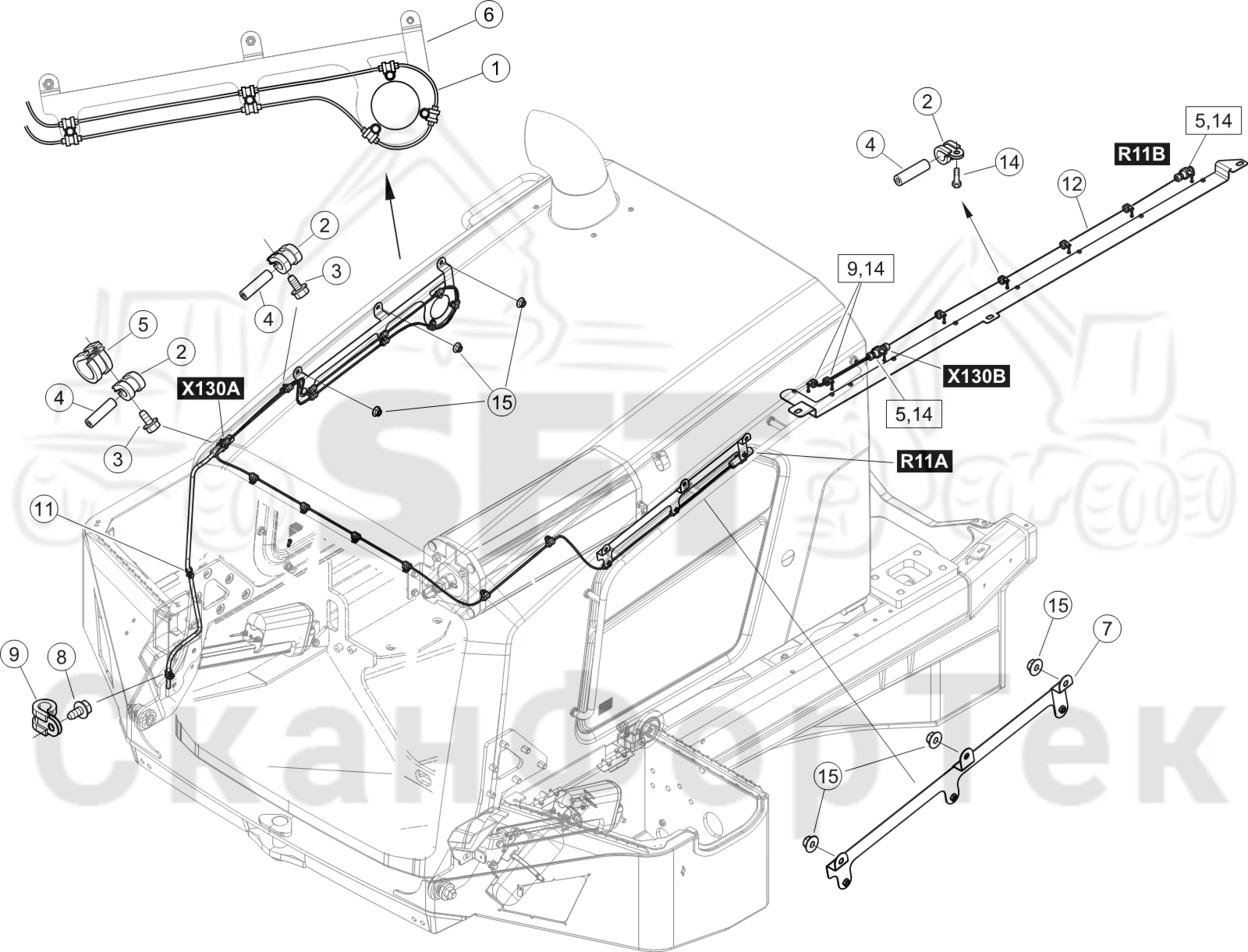 Схема: Комплект электрооборудования пожаротушения  8950033485-