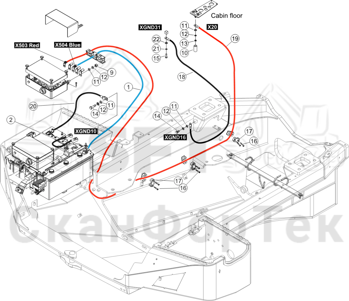 Схема: Комплект сетевого кабеля