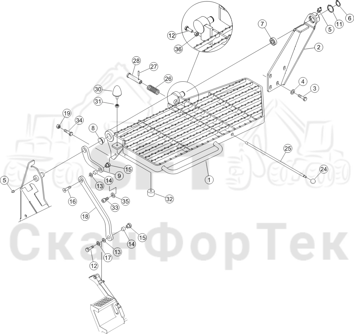 Схема: Платформа гидравлическая