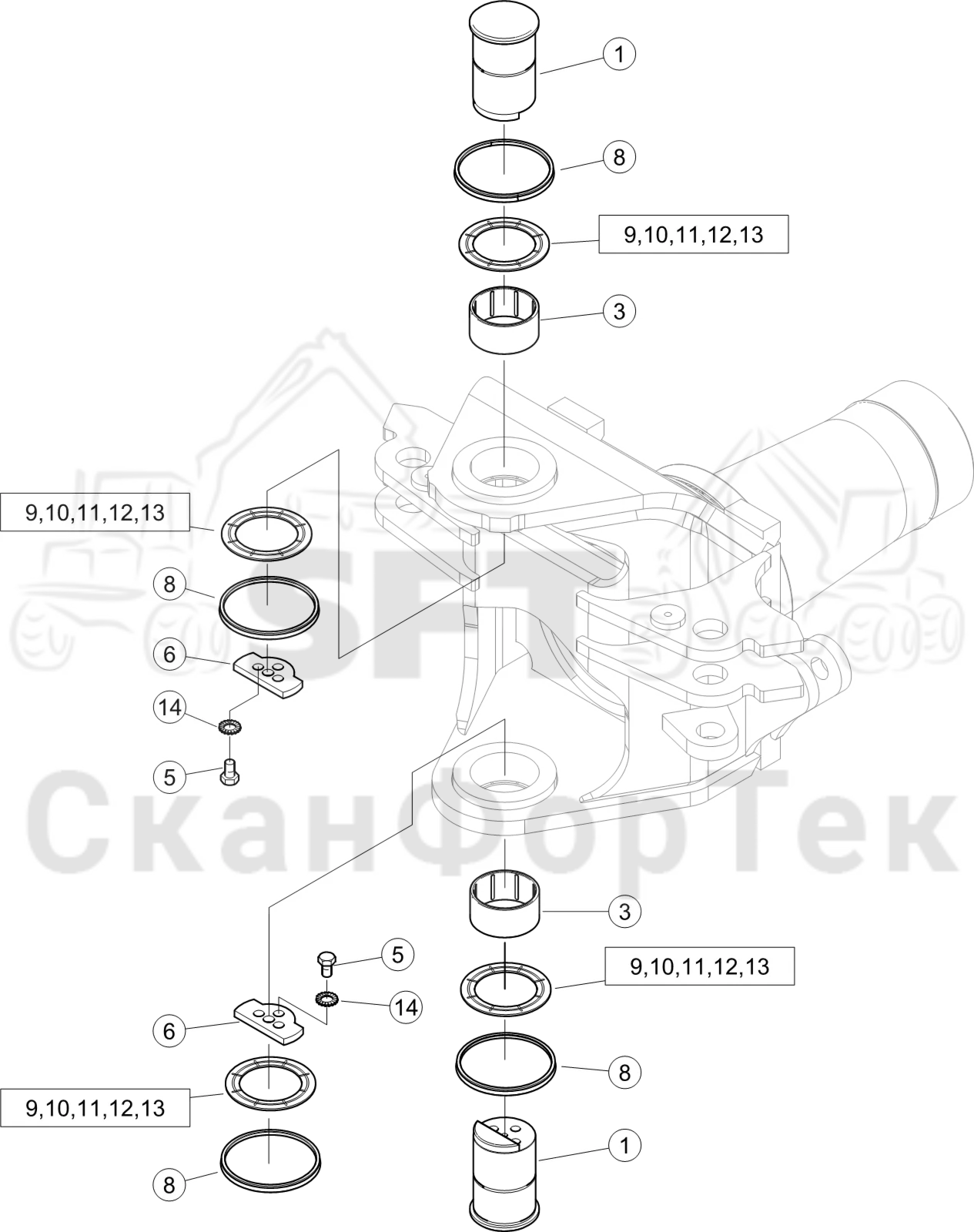 Схема: Шарнирные пальцы